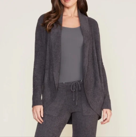 Barefoot Dreams 452 cozy lite pocket open cardigan Large XL - Picture 1 of 10